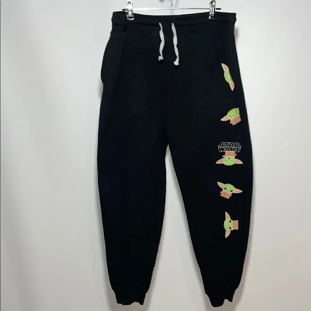 Star Wars Black and Green Joggers with Elastic Waistband